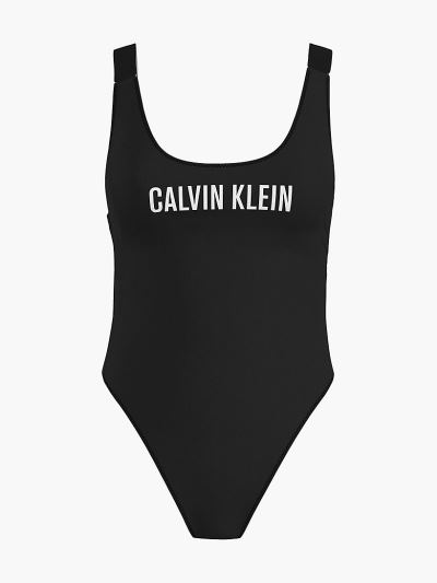 Calvin Klein Fürdőruha HU946812 | Calvin Klein Intense Power Scoop Neck Női Fürdőruha Fekete